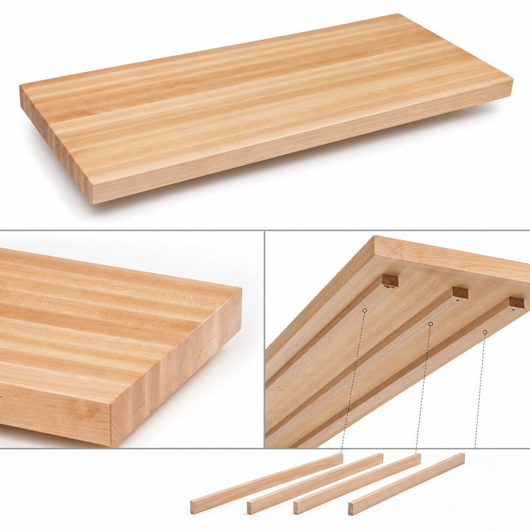 Product image #4 for John Boos Boos Block 108-Inch x 30-Inch Edge Grain Maple Kitchen Countertop with Penetrating Oil Finish