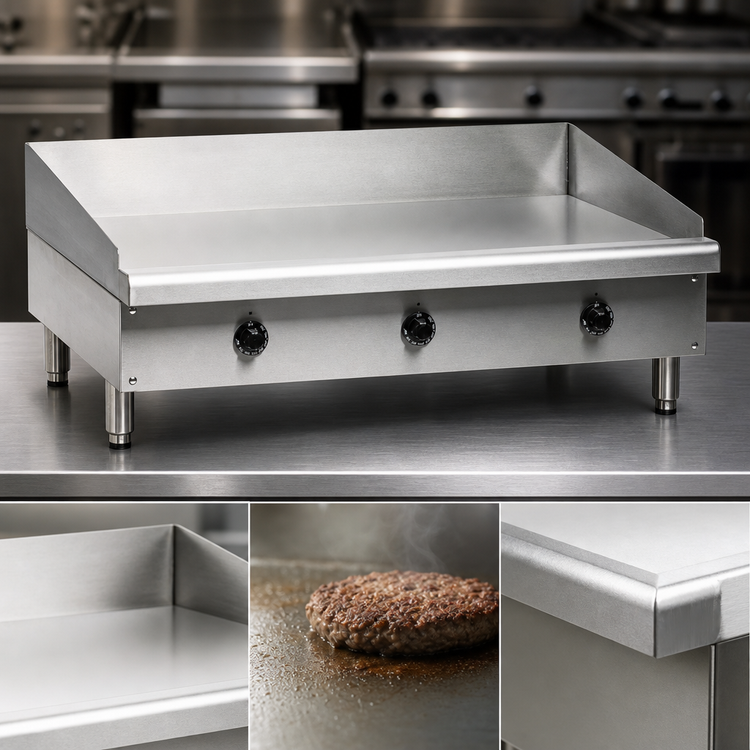 Product image #4 for Imperial ITG-36-E Electric Countertop Griddle with 36 Inch x 24 Inch Polished Steel Cooking Surface