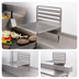 Thumbnail image #4 for BK Resources GrillCook Pro Medium Universal Stainless Steel Upright Prep Shelf Stand with 12-Inch Shelf