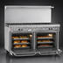 Thumbnail image #4 for Southbend Ultimate 60-Inch Gas Restaurant Range with 9 Open Burners and 2 Convection Ovens