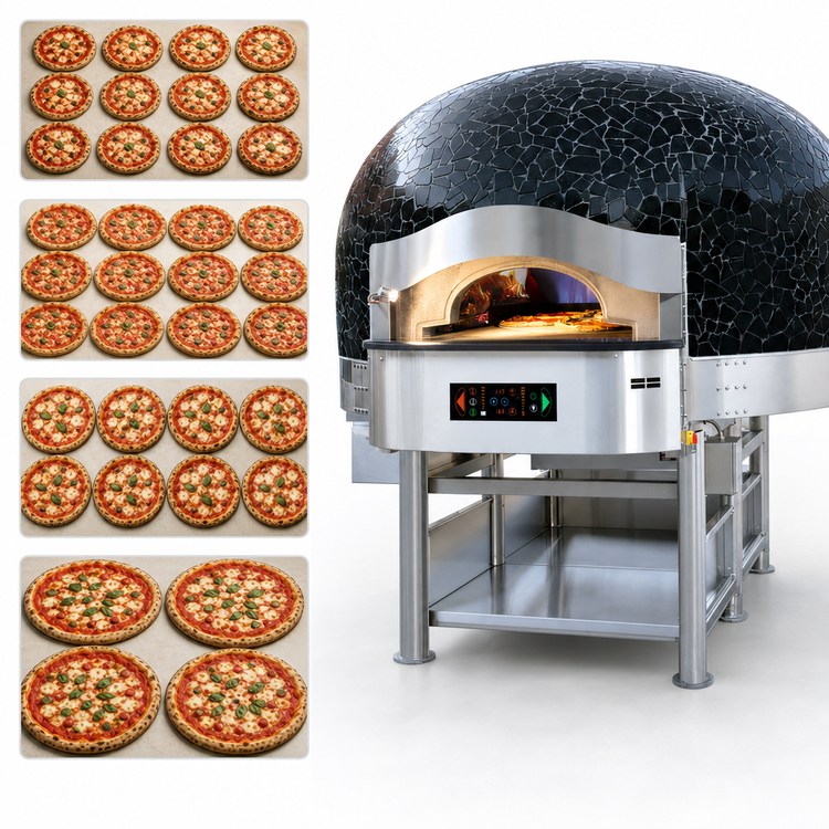 Product image #4 for Morello Forni Gas-Fired Round Commercial Pizza Oven, 51-Inch Inside Cooking Diameter, 220V