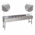 Thumbnail image #4 for Advance Tabco Underbar Basics 96-Inch Stainless Steel 3-Bowl Bar Sink and Ice Bin Combo with Right-Side Ice Bin and Splash-Mount Faucet