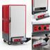 Thumbnail image #4 for Metro C5 3 Series 3/4 Height Heated Holding Cabinet with Solid Door and Fixed Wire Slides, Red