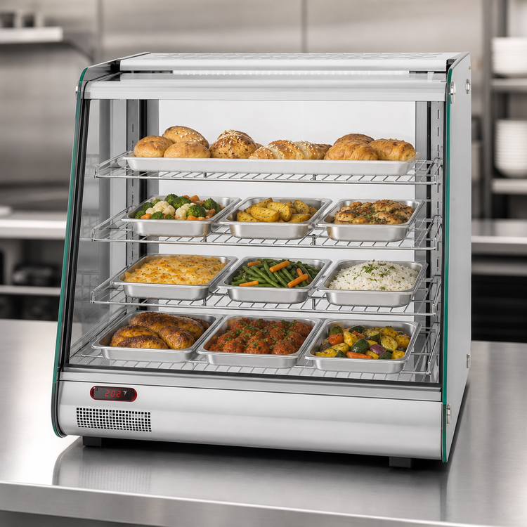 Product image #5 for Migali Competitor Series Countertop Heated Food Display Case, 26.6-Inch Wide, 4.5 Cu. Ft., Straight Glass Front