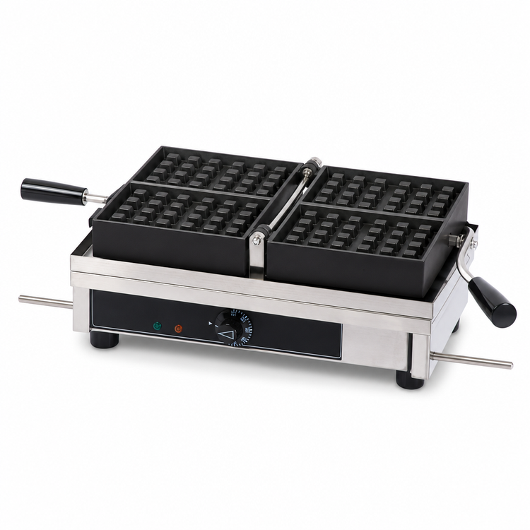 Product image #4 for Krampouz Single 4x7 Liege Countertop Commercial Waffle Maker, 180° Opening