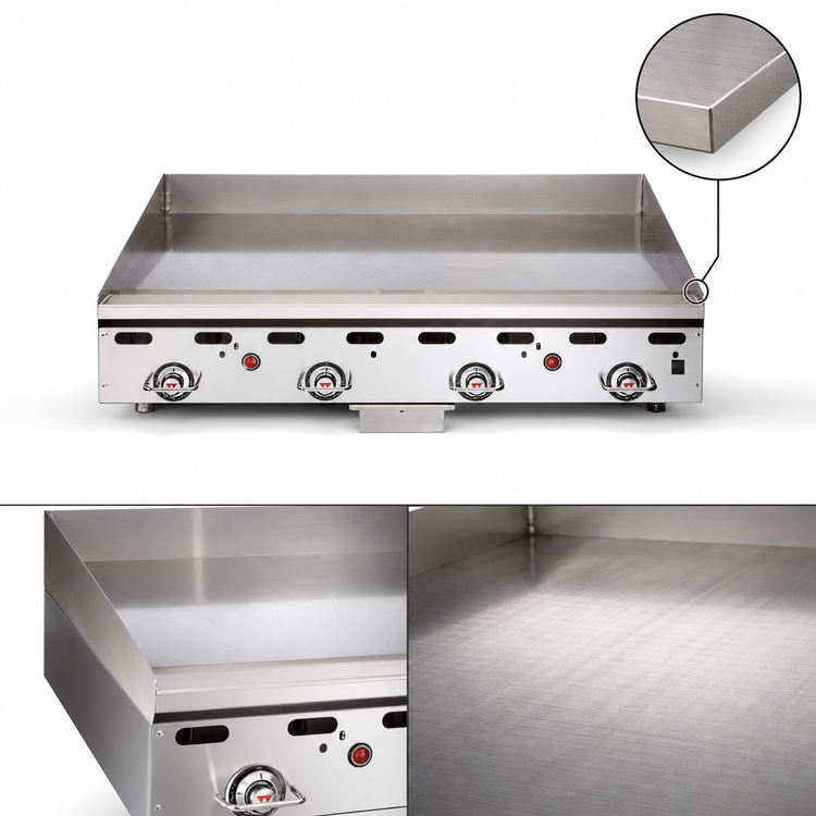 Product image #4 for Vulcan Quick Ship Heavy Duty 72-Inch Countertop Gas Griddle with 1-Inch Polished Steel Plate