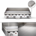 Thumbnail image #4 for Vulcan Quick Ship Heavy Duty 72-Inch Countertop Gas Griddle with 1-Inch Polished Steel Plate
