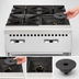 Thumbnail image #4 for Vulcan 12-Inch Countertop Gas Hotplate with 2 Open Burners, Stainless Steel, Natural Gas/LP Convertible