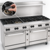 Thumbnail image #4 for Wolf Challenger XL 72-Inch Commercial Gas Restaurant Range with 12 Open Burners, Standard Oven and Convection Oven