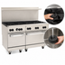 Thumbnail image #4 for Vulcan Endurance 60-Inch Commercial Gas Restaurant Range with 10 Open Burners, Standard Oven Left and Convection Oven Right
