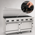 Thumbnail image #4 for Wolf Challenger XL 72-Inch Gas Restaurant Range with 12 Open Burners and 2 Convection Ovens
