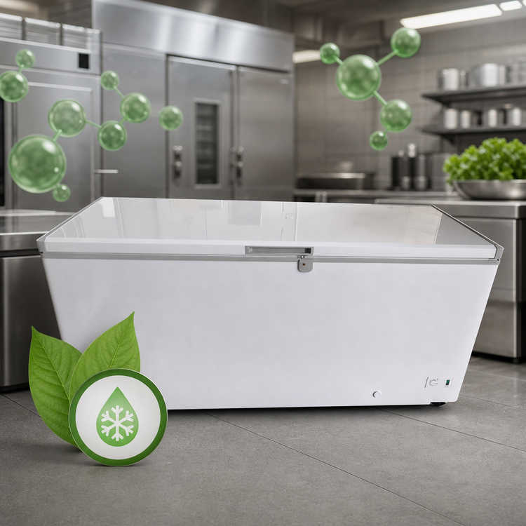 Product image #4 for Excellence Commercial Products BD-19 19.1 Cu. Ft. Self-Contained Commercial Chest Freezer with Locking Solid Hinged Lid