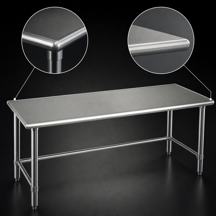 Product image #4 for Eagle Group Spec-Master 144" x 24" Stainless Steel Work Table with Open Base