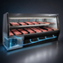 Thumbnail image #4 for Howard-McCray 40E Series 8-Foot Self-Contained Red Meat Service Case with Straight Glass, Black Exterior and White Interior
