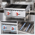 Thumbnail image #4 for 24-Inch Countertop Natural Gas Radiant Charbroiler with 2 Stainless Steel Burners