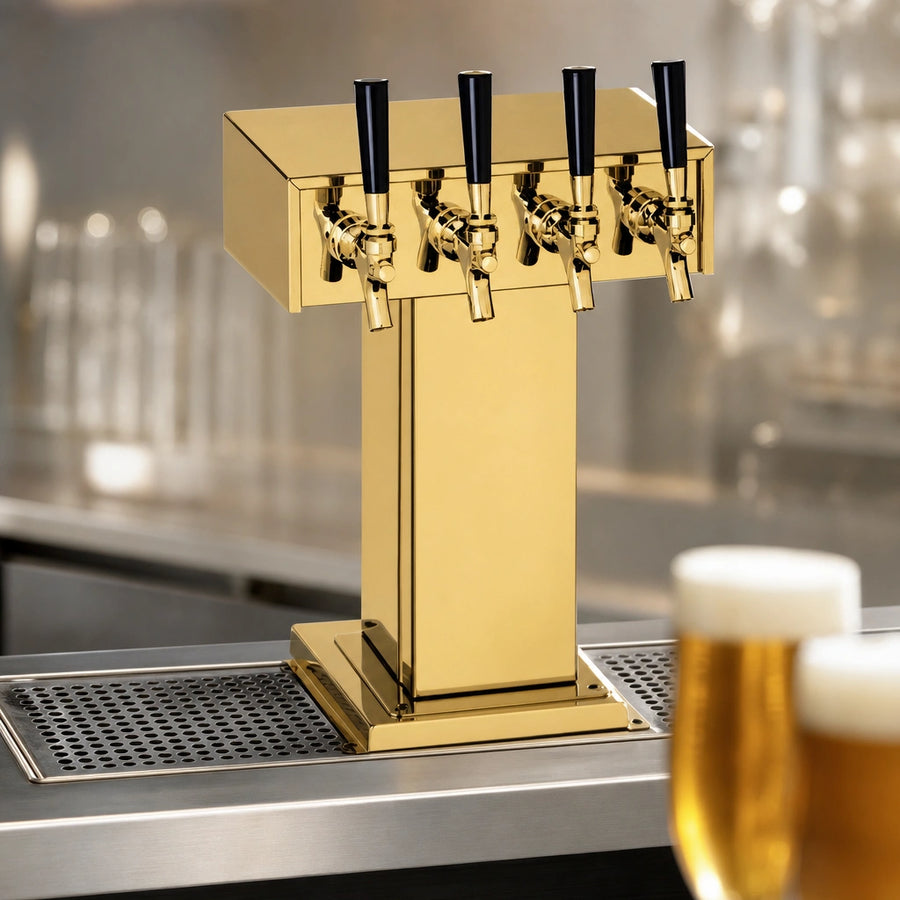 Four-Faucet Tee Tower