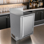 Thumbnail image #5 for BK Resources UBC-B-21-W18H Stainless Steel Underbar Cabinet, Flat Top, Pedestal Base, 18 x 21 Inches, Without Backsplash