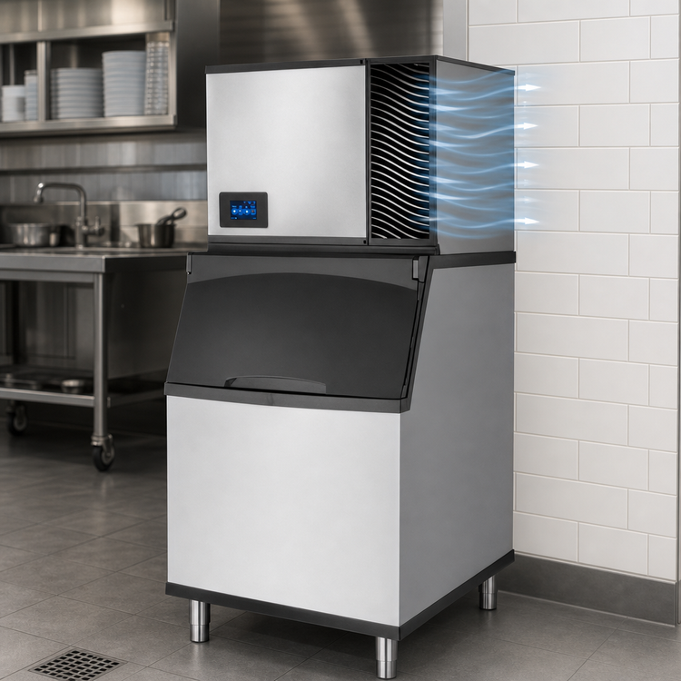 Product image #4 for True Ice Series Self-Contained Air-Cooled Half Cube Ice Maker, 560 lb. per 24 Hours, 30 Inch Wide