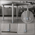 Thumbnail image #4 for 34-1/2 Inch Stainless Steel Work Table Legs with Adjustable Feet, Set of 4