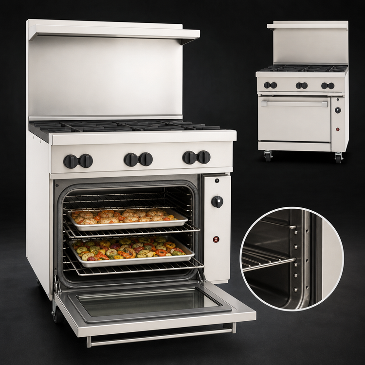 Product image #4 for Wolf Challenger XL 36-Inch 6-Burner Gas Restaurant Range with Standard Oven and High Shelf
