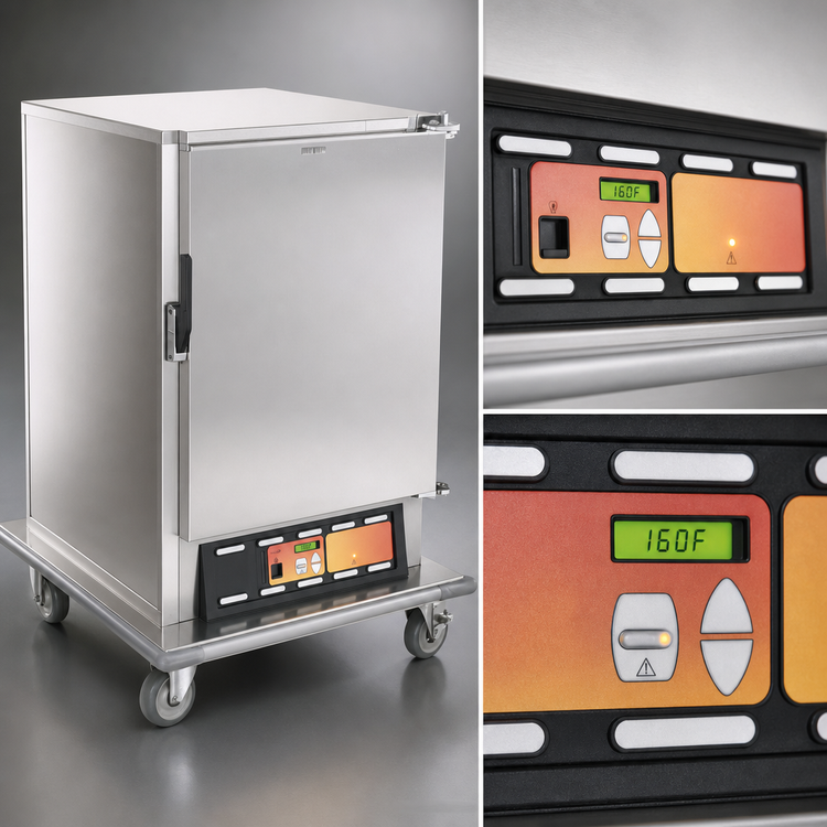 Product image #4 for Panco Extended Undercounter Heated Holding Cabinet with Solid Door and Wire Universal Slides