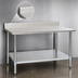 Thumbnail image #4 for Eagle Spec-Master 84-Inch x 24-Inch Stainless Steel Work Table with 4-1/2-Inch Backsplash and Galvanized Undershelf