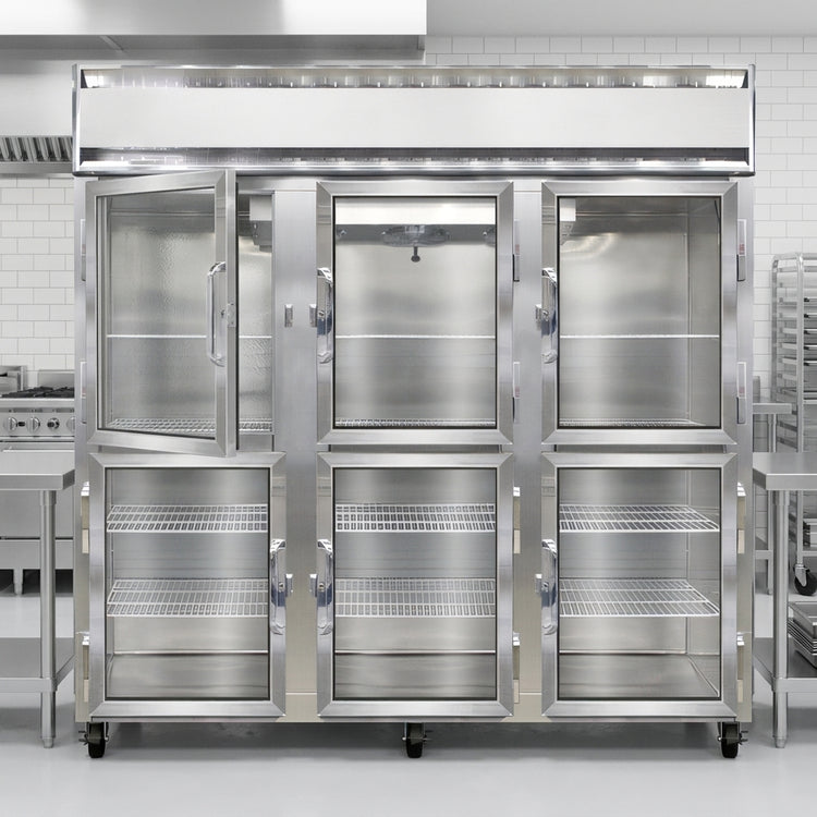 Product image #3 for Continental Refrigerator 3FNSAGDHD Three-Section Display Reach-In Freezer with Glass Half Doors