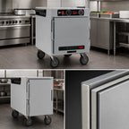 Thumbnail image #5 for Metro HotBlox™ HBCN4-ASPS-UC 4-Pan Pass-Thru Undercounter Insulated Holding Cabinet, Solid Doors, Analog Controls, 120V