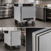 Thumbnail image #5 for Metro HotBlox Narrow 4-Pan Pass-Thru Undercounter Insulated Holding Cabinet with Solid Doors and Analog Controls