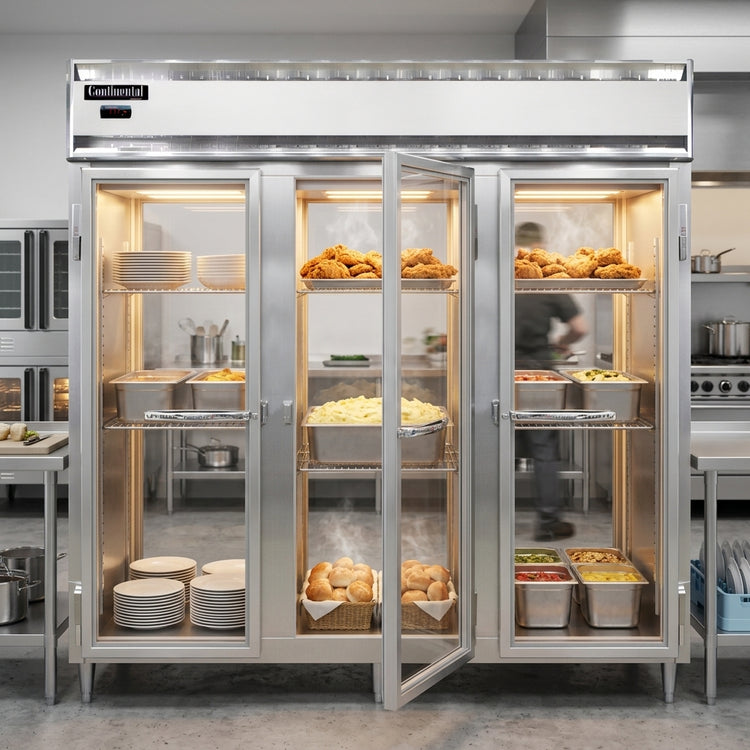 Product image #3 for Continental Refrigerator DL3W-PT Designer Line Three-Section Pass-Thru Heated Holding Cabinet