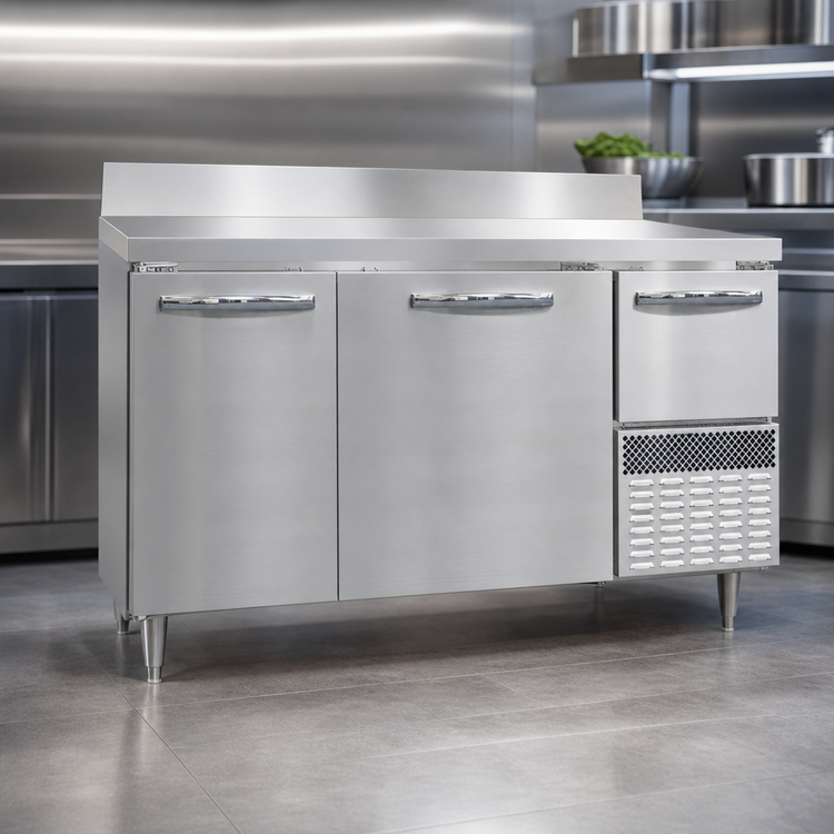 Product image #4 for Continental Refrigerator DFA60NSSBS Designer Line 60" Two-Section Worktop Freezer with Backsplash
