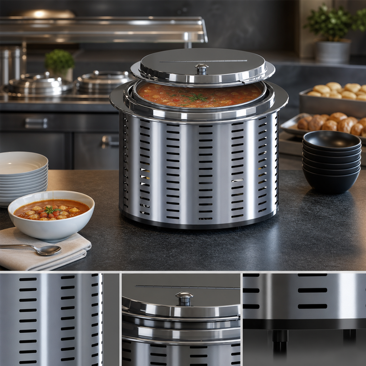 Product image #4 for CookTek SinAqua 11 Qt Drop-In Waterless Induction Soup Warmer and Rethermalizer