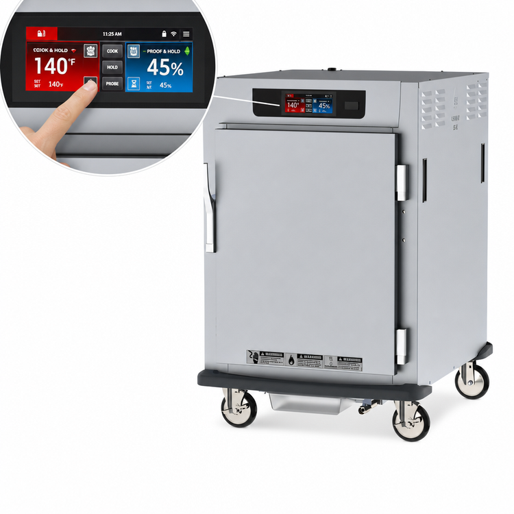 Product image #4 for Metro C5 9 Series 1/2 Height Pass-Thru Controlled Humidity Heated Holding and Proofing Cabinet, 8-Pan, Solid and Glass Doors, Lip Load Slides