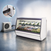 Thumbnail image #4 for Howard-McCray 74-Inch Curved Glass Remote Refrigerated Deli Meat & Cheese Service Case with LED Lighting