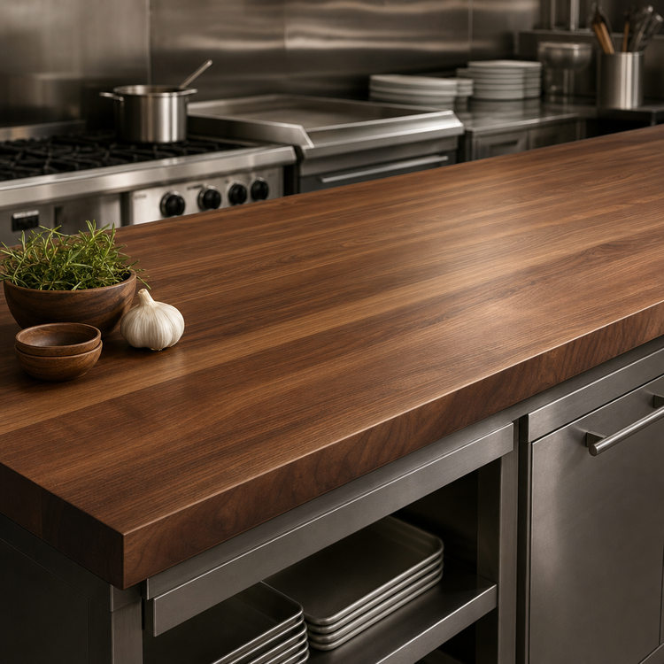 Product image #4 for Boos Block American Black Walnut Edge Grain Kitchen Countertop, 144 x 38 x 2-1/4 Inches