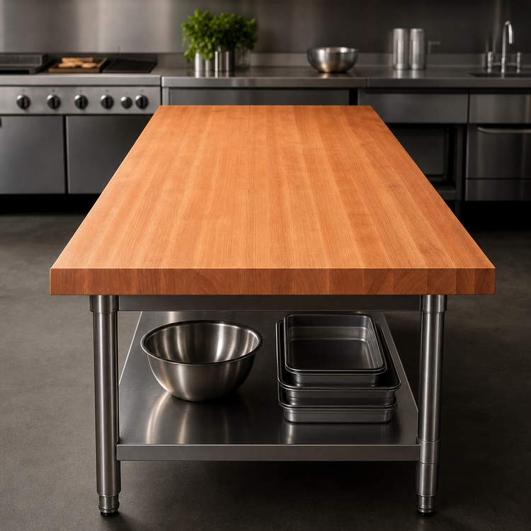 Product image #4 for Boos Block American Cherry Edge Grain Kitchen Countertop, 96-Inch x 38-Inch x 3-Inch, Varnique Finish