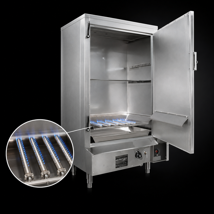 Product image #4 for MasterRange 30-Inch Propane Smokehouse with Right-Hinged Door and Stainless Steel Front/Sides