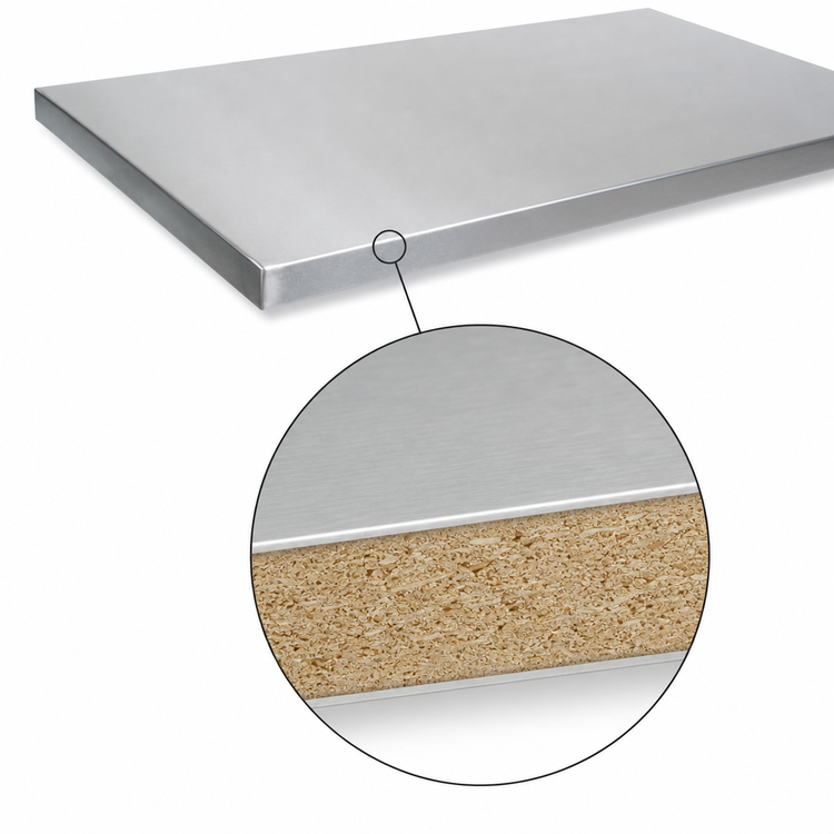 Product image #5 for John Boos 72 x 38-Inch Stainless Steel Countertop with Flat No Backsplash