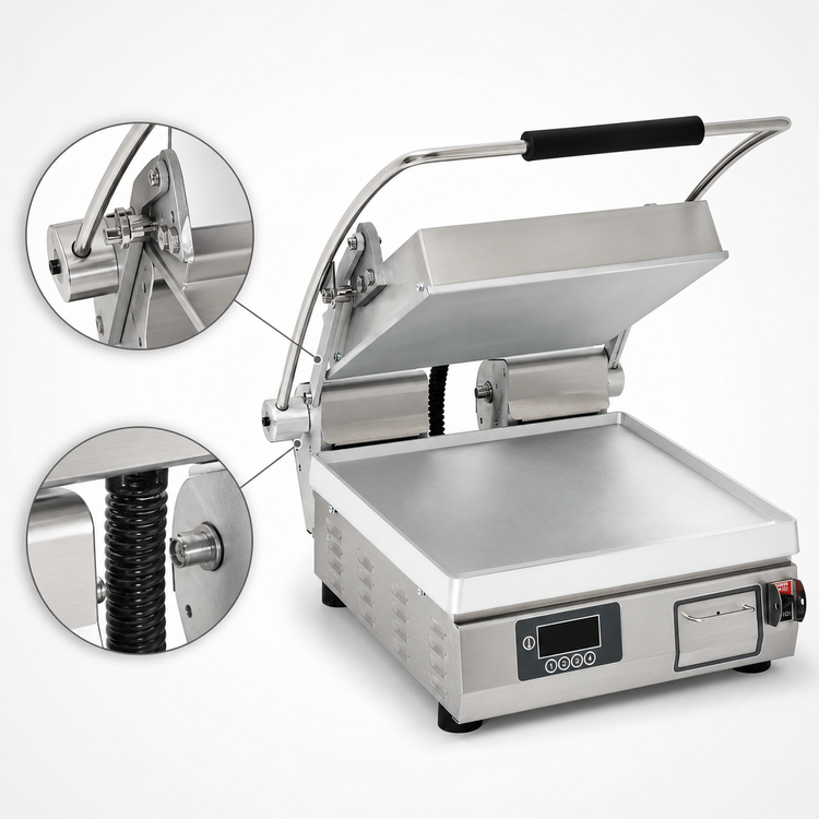 Product image #4 for Star Pro-Max 2.0 14-Inch Smooth-Top and Bottom Commercial Sandwich Grill / Panini Press with Electronic Controls