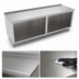 Thumbnail image #4 for John Boos Modular Base Work Table, Open Front, 108 Inches x 24 Inches, 16 Gauge Stainless Steel Top, 1-1/2 Inch Rear Riser