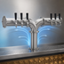 Thumbnail image #4 for Krowne 6-Faucet Air-Cooled Pipe Y-Tower Beer Tower, 36 Inch, Brushed Stainless Steel