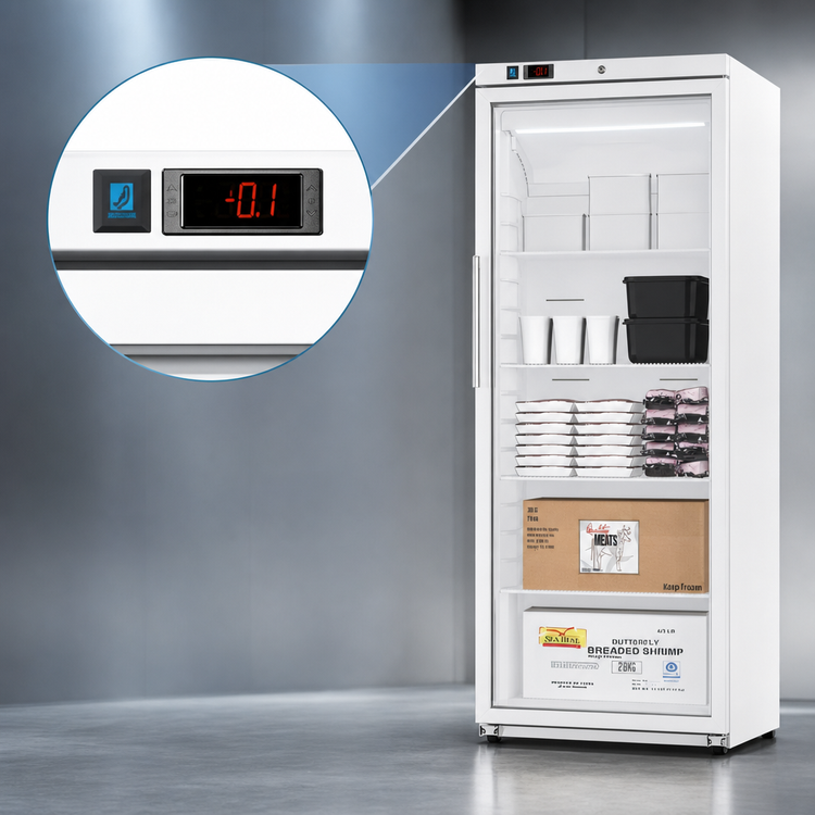Product image #5 for Koolmore 30-Inch 1-Section Reach-In Glass Door Freezer, 21 Cu. Ft., Self-Contained Bottom Mount