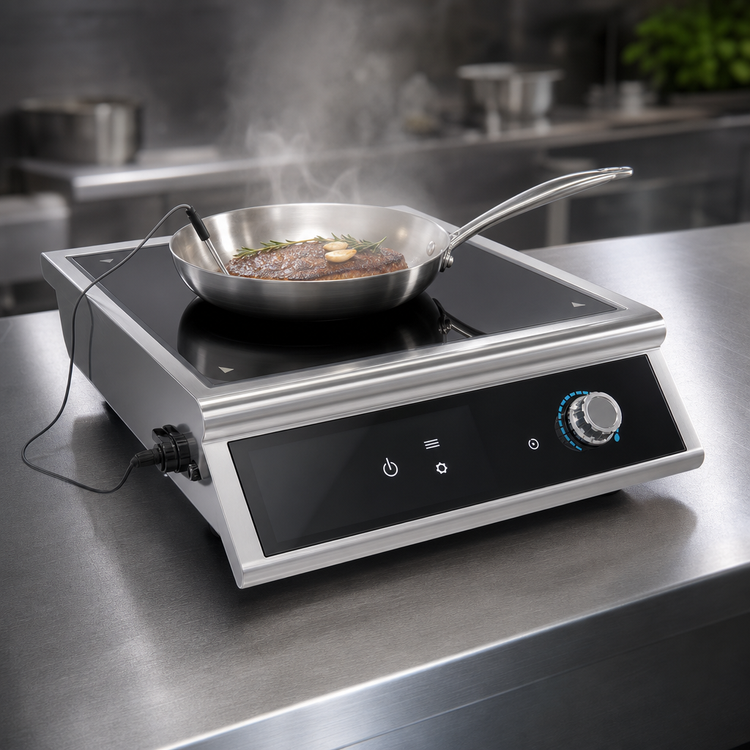 Product image #4 for Vollrath 4-Series High Power Single-Burner Countertop Induction Range with Temperature Control Probe, 3800W