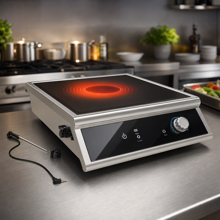 Product image #4 for Vollrath High Power 4-Series Countertop Single Burner Induction Range with Temperature Control Probe, 2600W