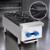 Thumbnail image #4 for Comstock-Castle FHP12 12-Inch Front-to-Back Countertop Gas Hot Plate with 2 Star Burners, Stainless Steel