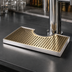 Thumbnail image #4 for Micro Matic Surface-Mount Draft Tower Drip Tray Trough, Stainless Steel with PVD Brass Screen, 12 x 7 Inches