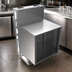 Thumbnail image #5 for BK Resources 24 x 21 Inch Top Shelf Underbar Cabinet with Flat Top and Die Wall, No-Door Base Model