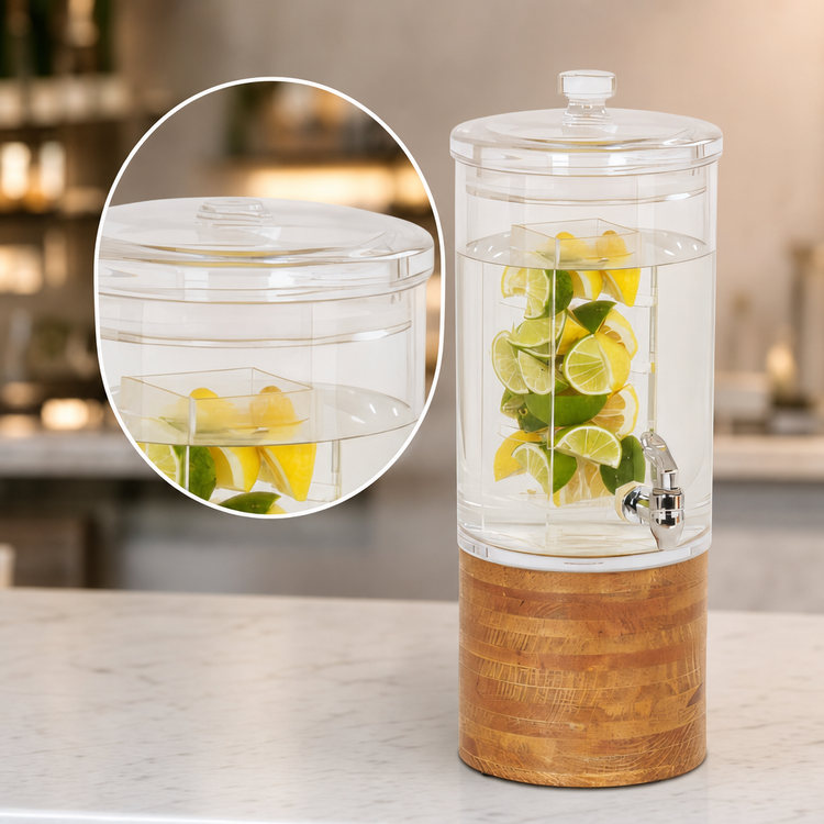 Product image #4 for Madera Round 1.5 Gallon Infusion Beverage Dispenser with Wood Base