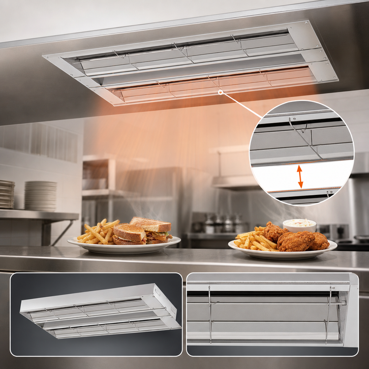 Product image #4 for Hatco Glo-Ray 42-Inch Double Infrared Strip Heater, Unlighted, Aluminum, 1.9 kW