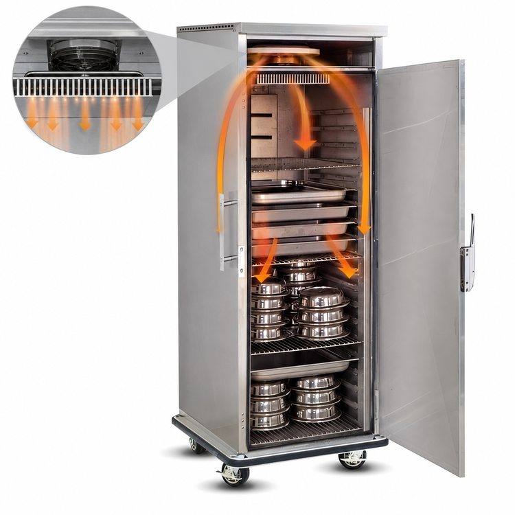 Product image #4 for FWE Ultra-Universal Electric Heated Banquet Holding Cabinet, Mobile, 30-3/4 Inch Wide, 64-80 Plate Capacity